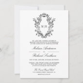 Wappen QR Code Wedding Einladung (Vorderseite)