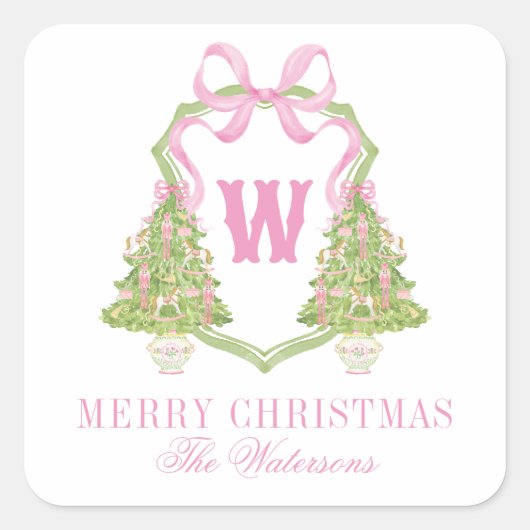 Wappen Quadratischer Aufkleber (Vorderseite)