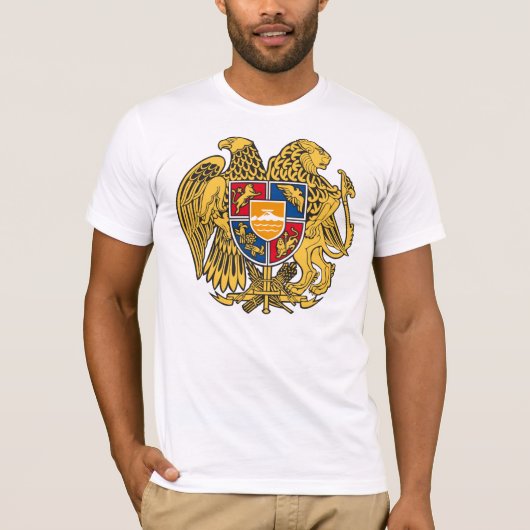 Wappen Republic Armenia Armenien Männer Shirt (Vorderseite)