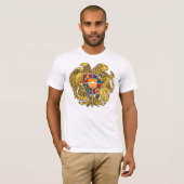 Wappen Republic Armenia Armenien Männer Shirt (Vorne ganz)