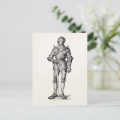 Wappen Ritter Schwertschwert mittelalterliches Sch Postkarte (Stehend Vorderseite)