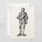 Wappen Ritter Schwertschwert mittelalterliches Sch Postkarte (Vorne/Hinten)