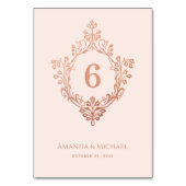 Wappen Rose Rosa Rosa Tischnummer (Vorderseite)