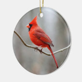 Wappen Roter Kardinal Keramik Ornament (Links)