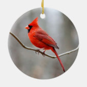 Wappen Roter Kardinal Keramik Ornament (Hinten)