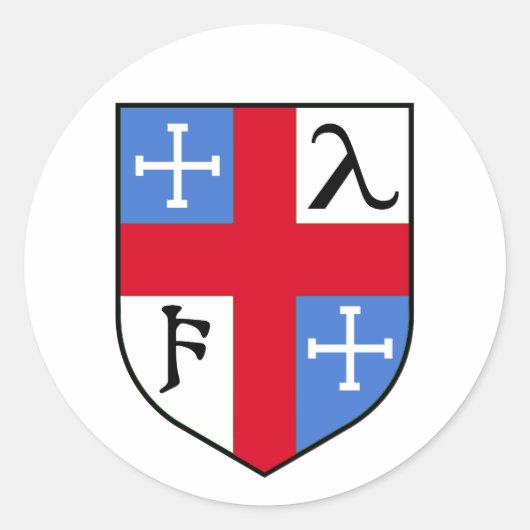 Wappen Runder Aufkleber (Vorderseite)