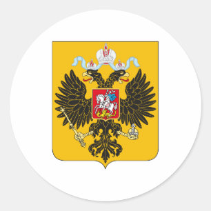 Wappen russisches Reich-offizielles Russland-Logo Runder Aufkleber