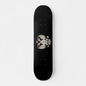Wappen Russlands - weiße Version Skateboard (Vorne)
