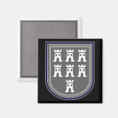 Wappen Sachsens Magnet (Vorderseite/Rückseite)