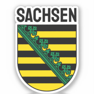 Wappen Sachsens (Sachsen), DEUTSCHE Aufkleber