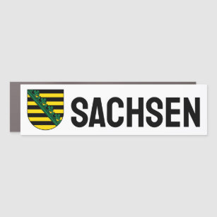 Wappen Sachsens (Sachsen), DEUTSCHE Auto Magnet