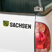 Wappen Sachsens (Sachsen), DEUTSCHE Autoaufkleber (Auf Lkw)