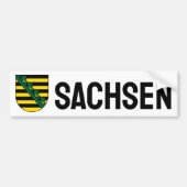 Wappen Sachsens (Sachsen), DEUTSCHE Autoaufkleber (Vorne)