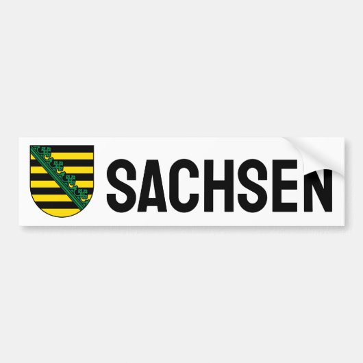 Wappen Sachsens (Sachsen), DEUTSCHE Autoaufkleber (Vorne)