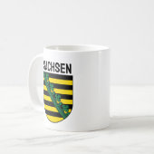 Wappen Sachsens (Sachsen), DEUTSCHE Kaffeetasse (Vorderseite Links)