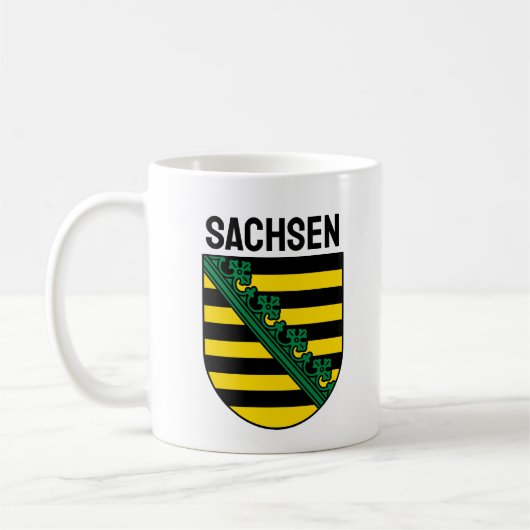 Wappen Sachsens (Sachsen), DEUTSCHE Kaffeetasse (Links)