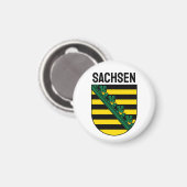 Wappen Sachsens (Sachsen), DEUTSCHE Magnet (Vorderseite/Rückseite)