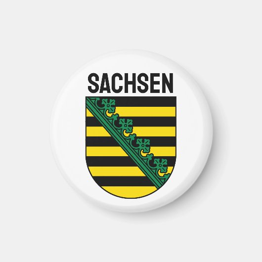 Wappen Sachsens (Sachsen), DEUTSCHE Magnet (Vorne)
