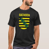 Wappen Sachsens (Sachsen), DEUTSCHER T - Shirt (Vorderseite)