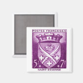 Wappen, Saint Etienne Frankreich Magnet (Vorderseite/Rückseite)