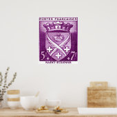 Wappen, Saint Etienne Frankreich Poster (Küche)