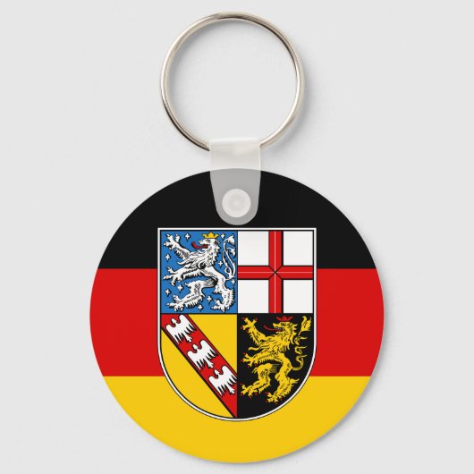 Wappen-Schlüsselanhänger des Saarlandes Schlüsselanhänger (Vorderseite)
