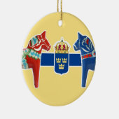 Wappen Schwedens Dala Keramikornament (Rechts)