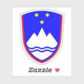 Wappen Sloweniens Aufkleber (Blatt)