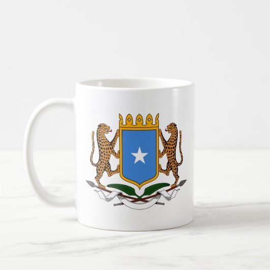Wappen Somalias Tasse des Kaffees (Links)