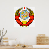 Wappen Sowjetische Gewerkschaft Offiziell Heraldry Poster (Küche)