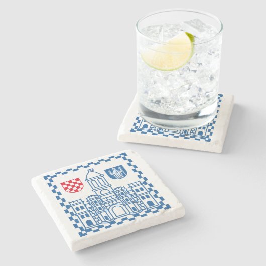 Wappen Split, Kroatien Steinuntersetzer (Seitenansicht)