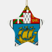 Wappen St. Pierre und Miquelon (Frankreich) Keramikornament (Rechts)