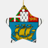 Wappen St. Pierre und Miquelon (Frankreich) Keramikornament (Vorne)