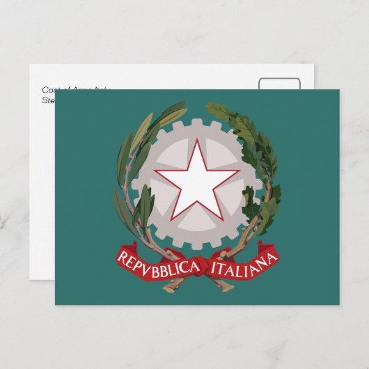 Wappen - Stemma Italien Italien Postkarte (Vorne/Hinten)