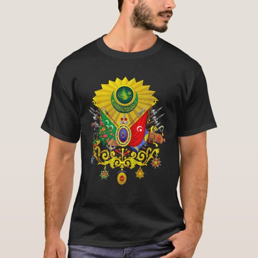 Wappen Sultan Abdulhamid Arma Osmanisches Reich T-Shirt (Vorderseite)