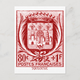 Wappen, Toulouse Frankreich Postkarte