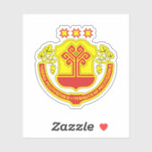 Wappen Tschuwaschiens Aufkleber (Blatt)