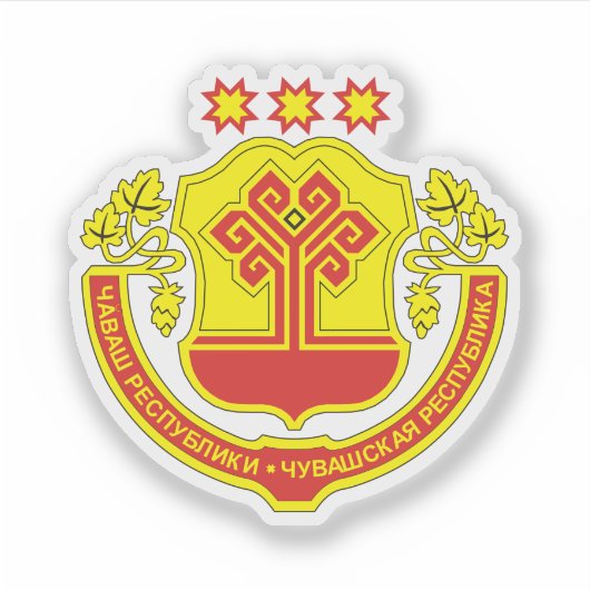 Wappen Tschuwaschiens Aufkleber (Vorderseite)