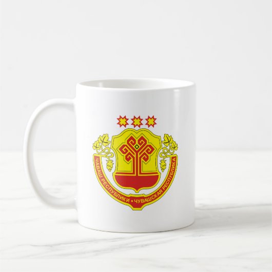 Wappen Tschuwaschiens Kaffeetasse (Links)