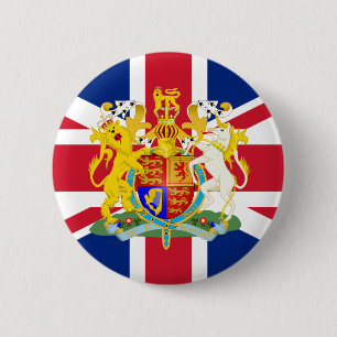 Wappen und Flagge im Vereinigten Königreich Button