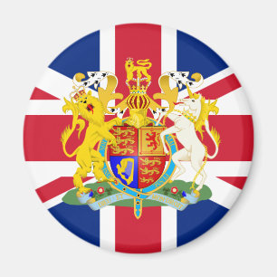 Wappen und Flagge im Vereinigten Königreich Magnet