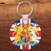Wappen und Flagge im Vereinigten Königreich Schlüsselanhänger (Vorderseite)