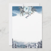 Wappen und Gebirge in Aquarellfarben, Hochzeit von Einladung (Rückseite)