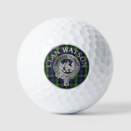 Wappen und Tartan des Clans Watson Golfball (Vorderseite)