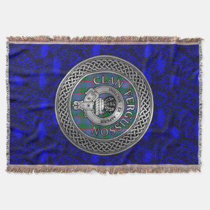 Wappen und Tartan-Knoten des Clan Fergusson Decke
