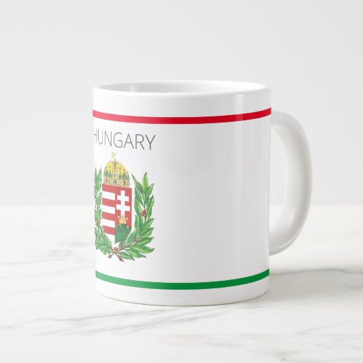 Wappen Ungarn Budapest Geschenke Jumbo-Tasse (Vorderseite Rechts)