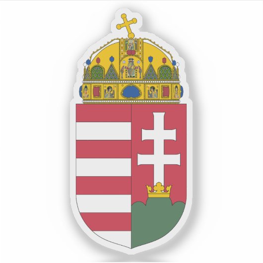 Wappen Ungarns Aufkleber (Vorderseite)