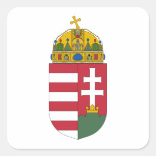 Wappen Ungarns Quadratischer Aufkleber