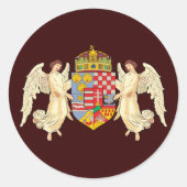 Wappen Ungarns Runder Aufkleber (Vorderseite)
