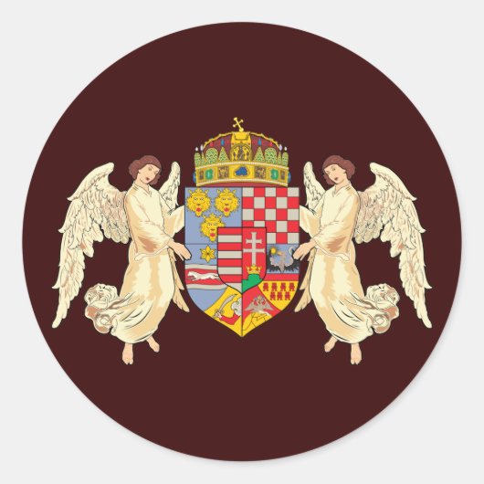 Wappen Ungarns Runder Aufkleber (Vorderseite)